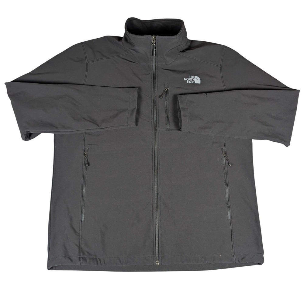The North Face Apex Bionic Softshell Jacket Mens Black Windproof Full Zip XL T
